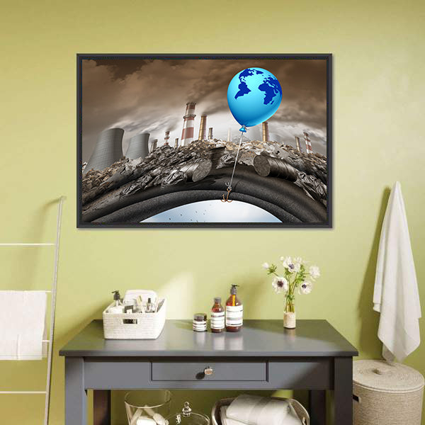 Concept Of Climate Change Canvas Wall Art