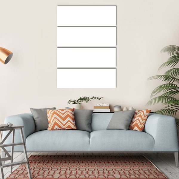 Custom Four Panels Print Vertical Canvas Wall Art
