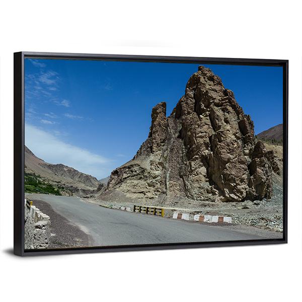 Mountain Road in Leh, India Canvas Wall Art