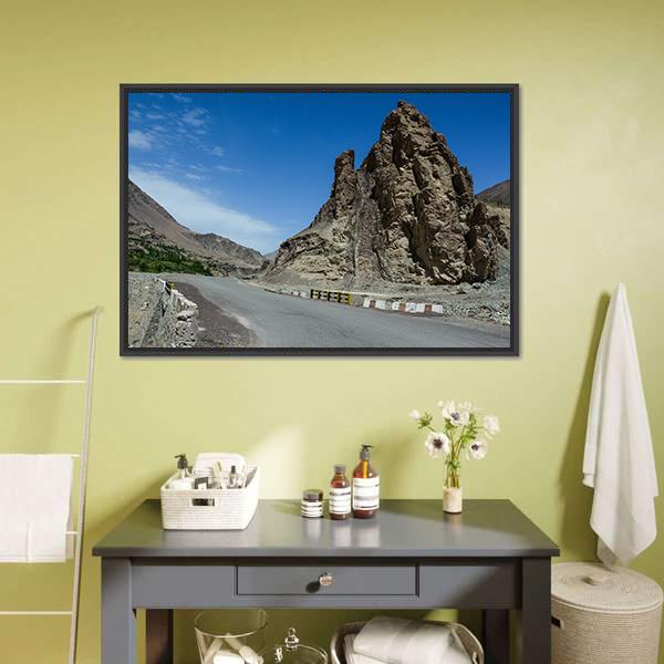 Mountain Road In Leh  India Canvas Wall Art
