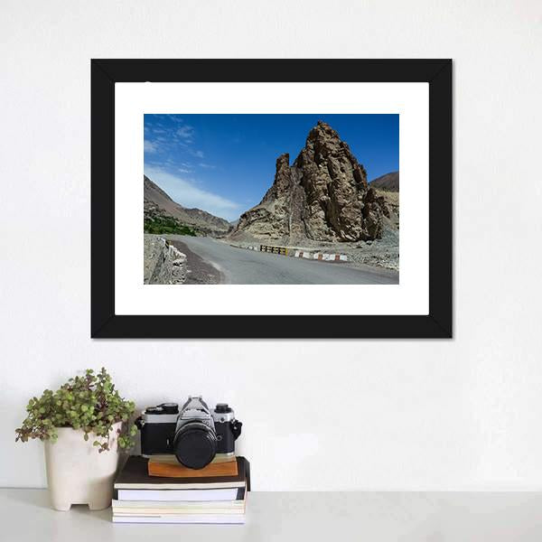 Mountain Road In Leh  India Canvas Wall Art