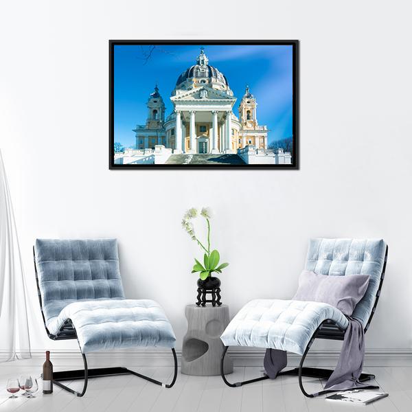 Neoclassical Basilica with Central Dome Canvas Wall Art