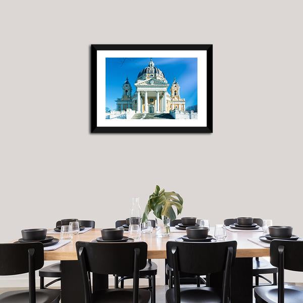 Neoclassical Basilica with Central Dome Canvas Wall Art