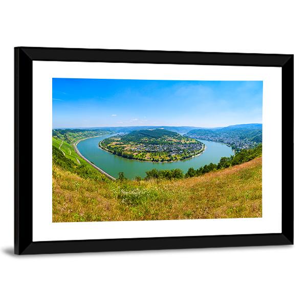 Boppard Horseshoe Bend with Vineyards Canvas Wall Art