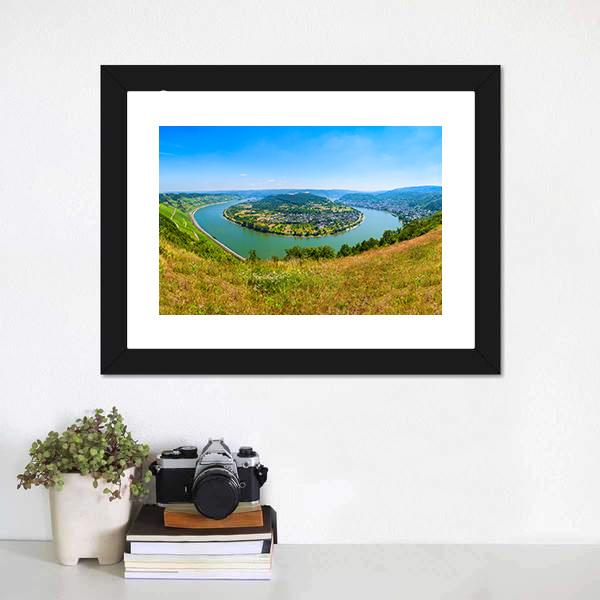 Boppard Horseshoe Bend with Vineyards Canvas Wall Art