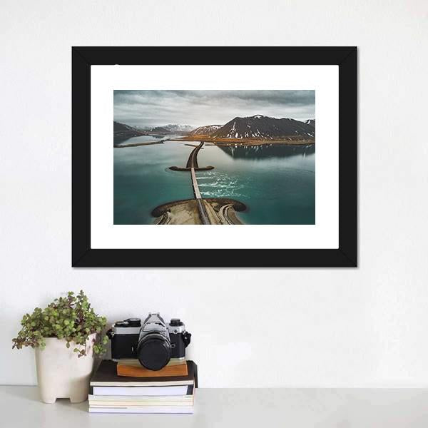 Bridge Over The Sea  Iceland Canvas Wall Art