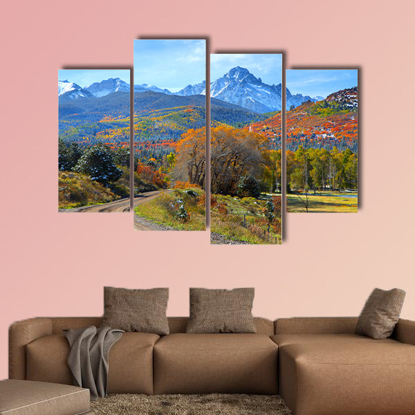 Ridgeway Colorado Autumn Mountain Road Canvas Wall Art