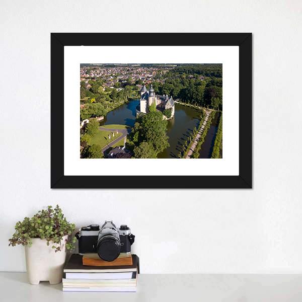 Gemen Castle Aerial View Canvas Wall Art