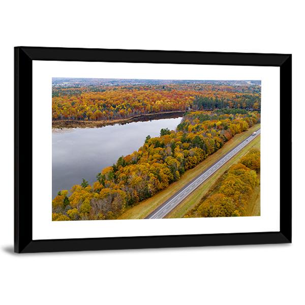 Fall Color In New England Canvas Wall Art