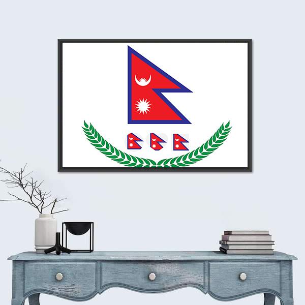 Flag Of Nepal Canvas Wall Art
