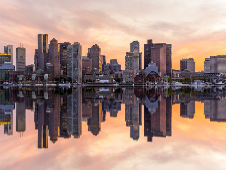 Boston Downtown Skyline Canvas Wall Art