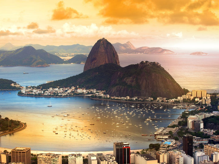 Rio De Janeiro Twilight Over Guanabara Bay Canvas Wall Art
