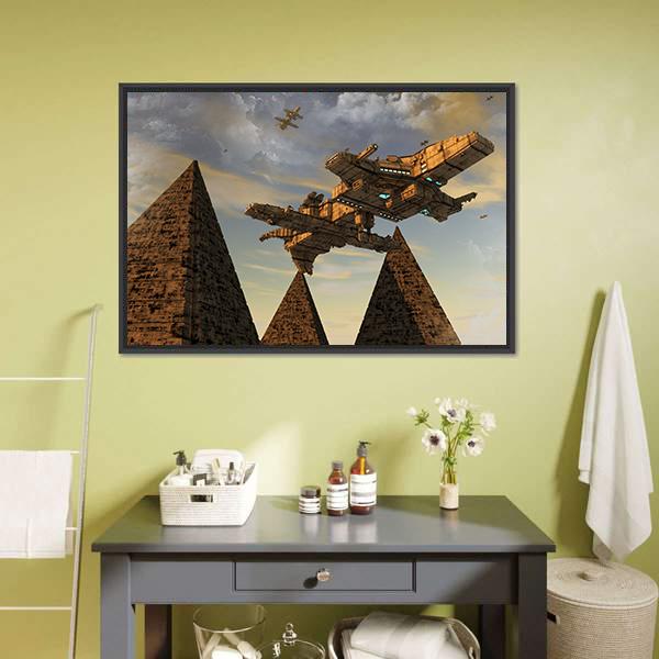 Futuristic UFO Canvas Wall Art