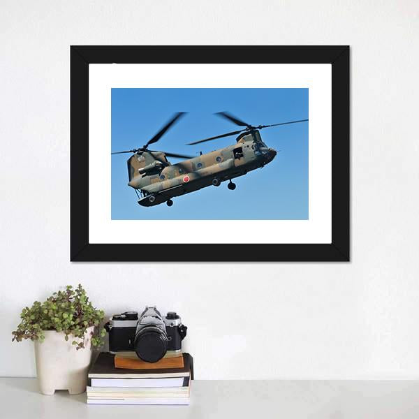 Ch-47 Chinook Military Helicopter Canvas Wall Art