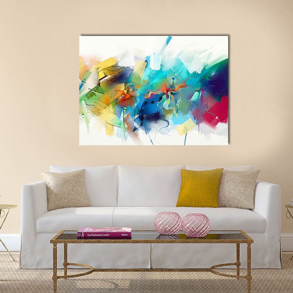 Hand-drawn Abstract Brushstrokes Canvas Wall Art