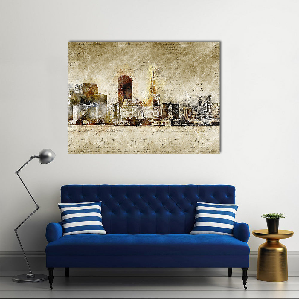 Skyline Of San Francisco Canvas Wall Art