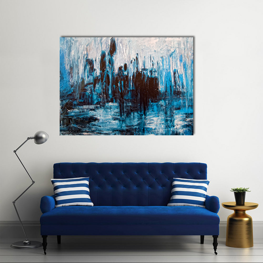 Messy Grunge Abstract Canvas Wall Art