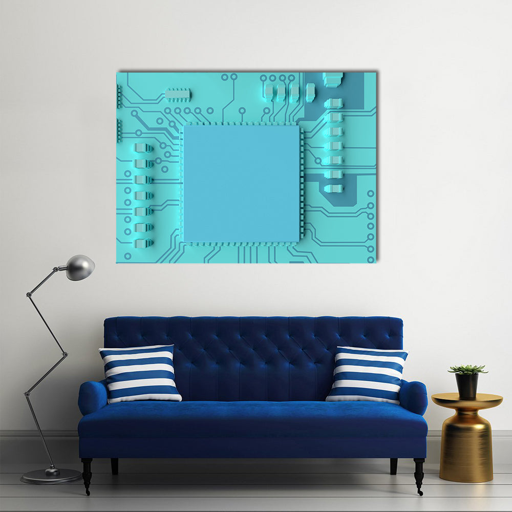 Circuit Board Concept Canvas Wall Art