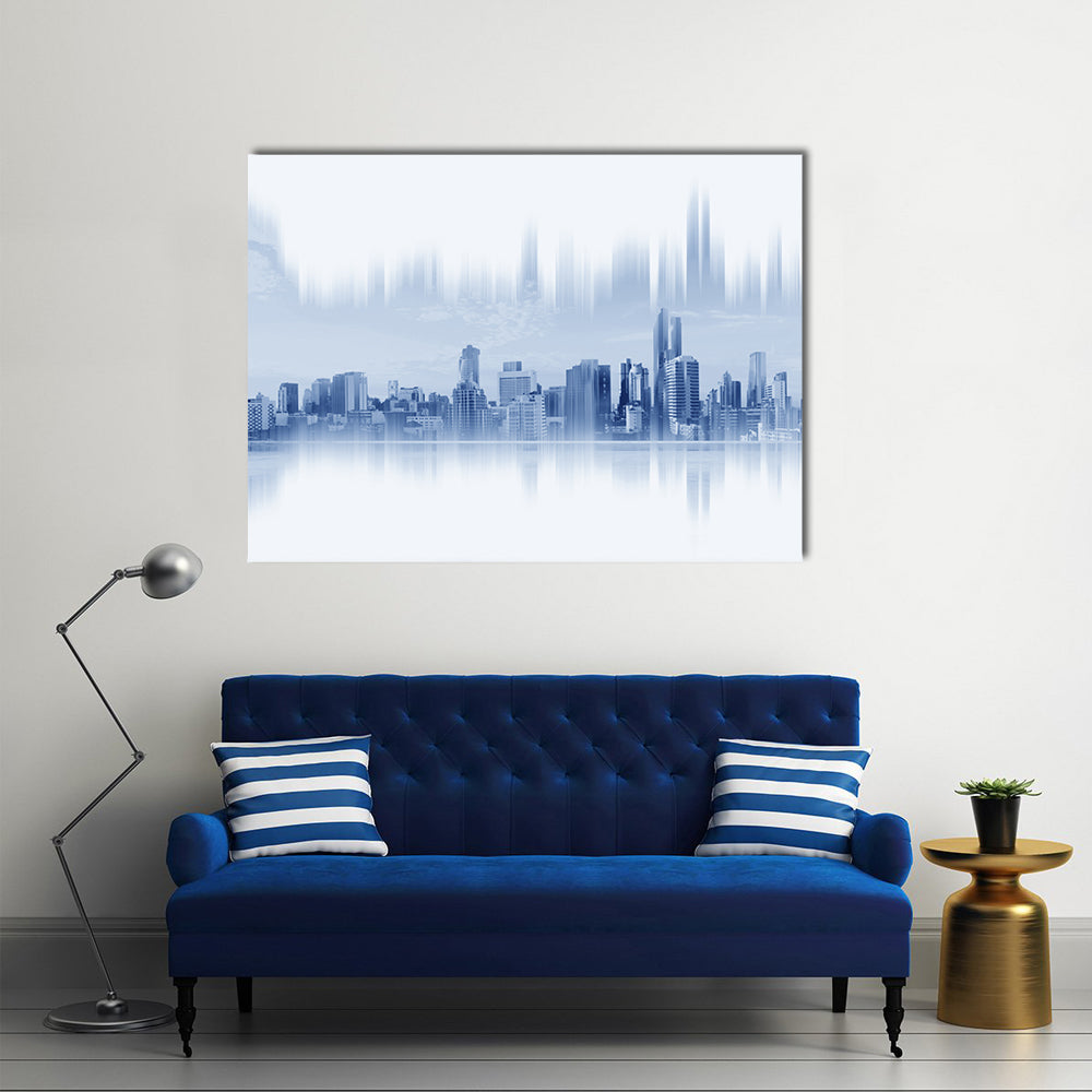 City Network Connection Canvas Wall Art