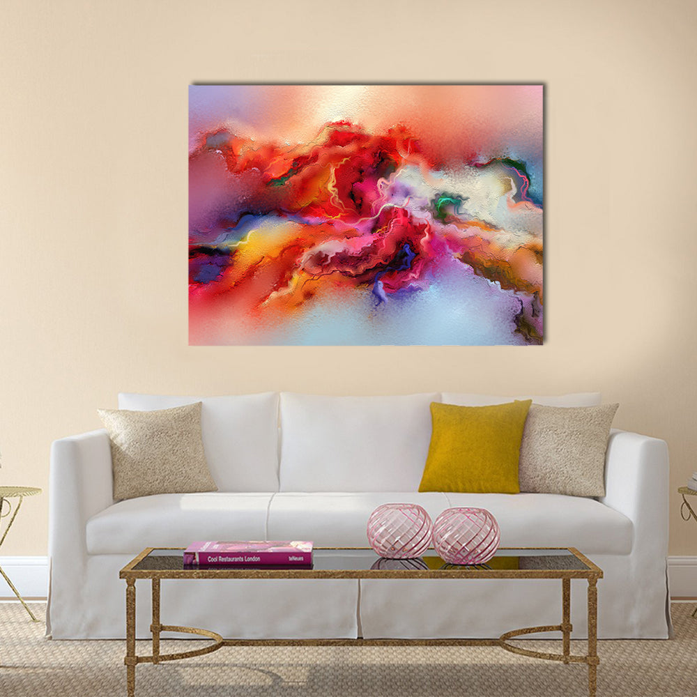 Colorful Brush Stroke Texture Canvas Wall Art