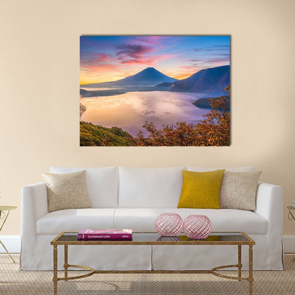 Mount Fuji and Motosu Lake Canvas Wall Art