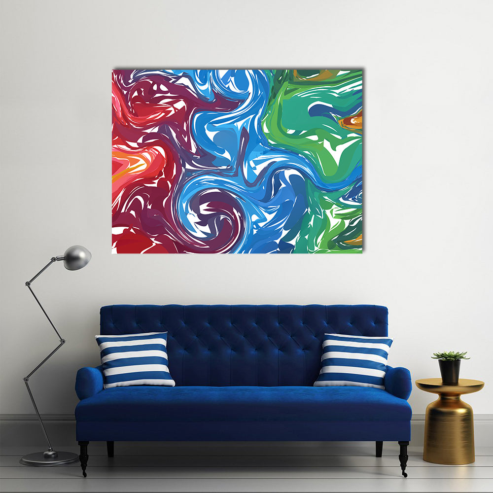 Fluid Shapes Composition Canvas Wall Art