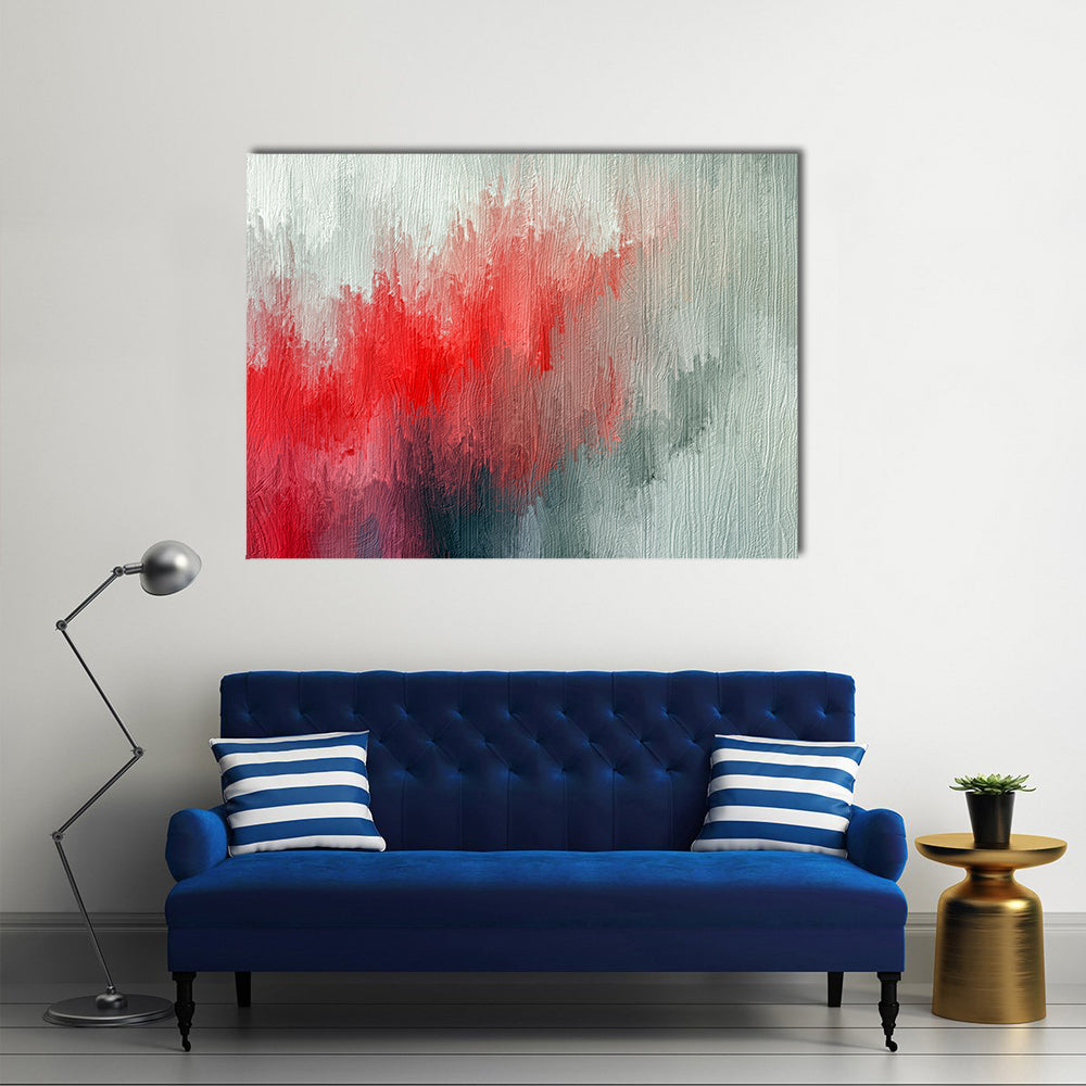 Twilight Red Abstract Canvas Wall Art