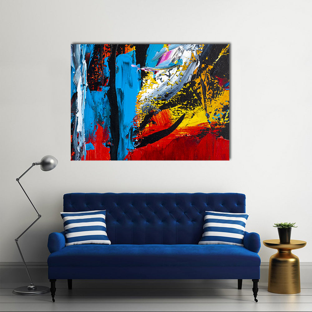 Fragment of Brushstrokes Canvas Wall Art