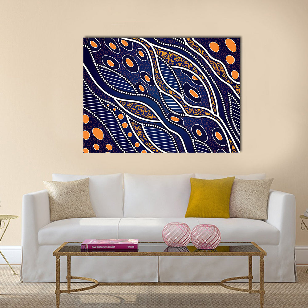 Aboriginal Lake Concept Canvas Wall Art