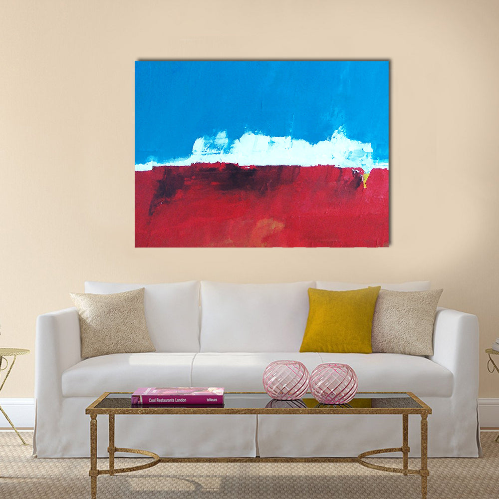Abstract Island with Ocean and Sky Canvas Wall Art