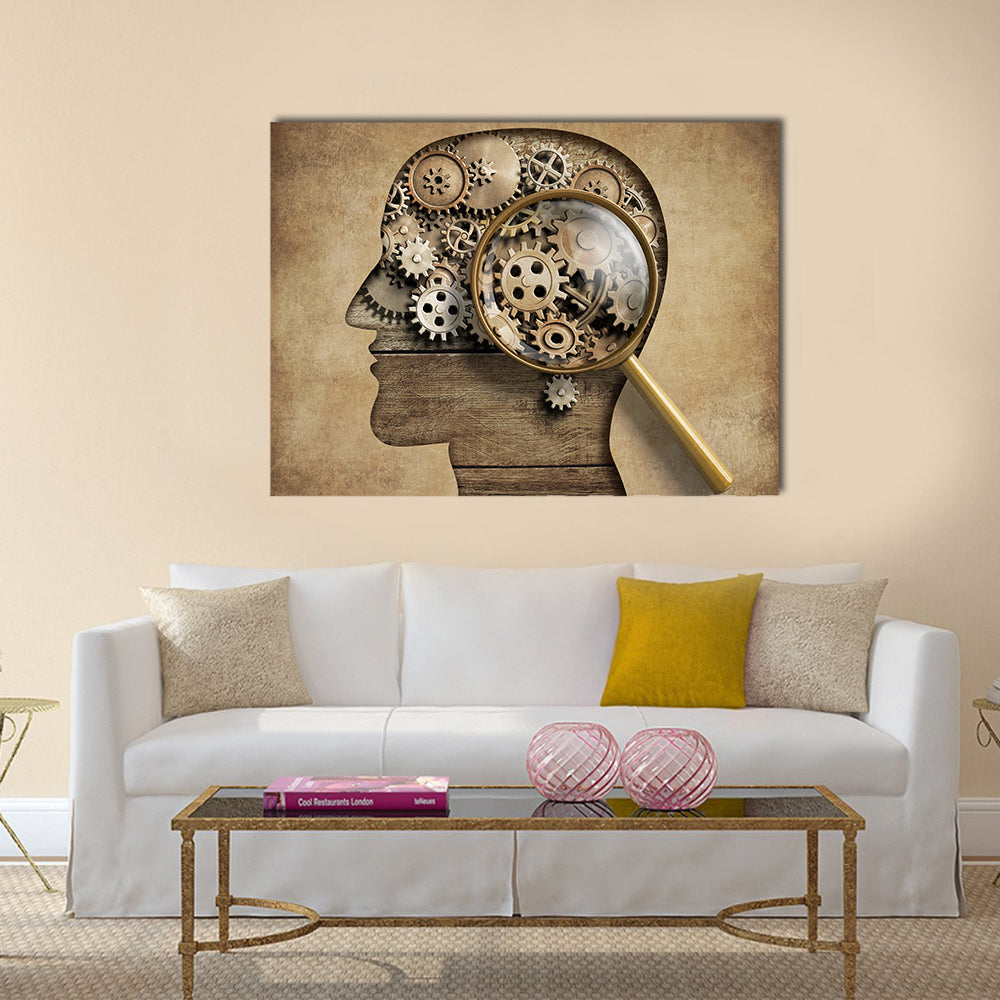 3D Psychology Concept Canvas Wall Art