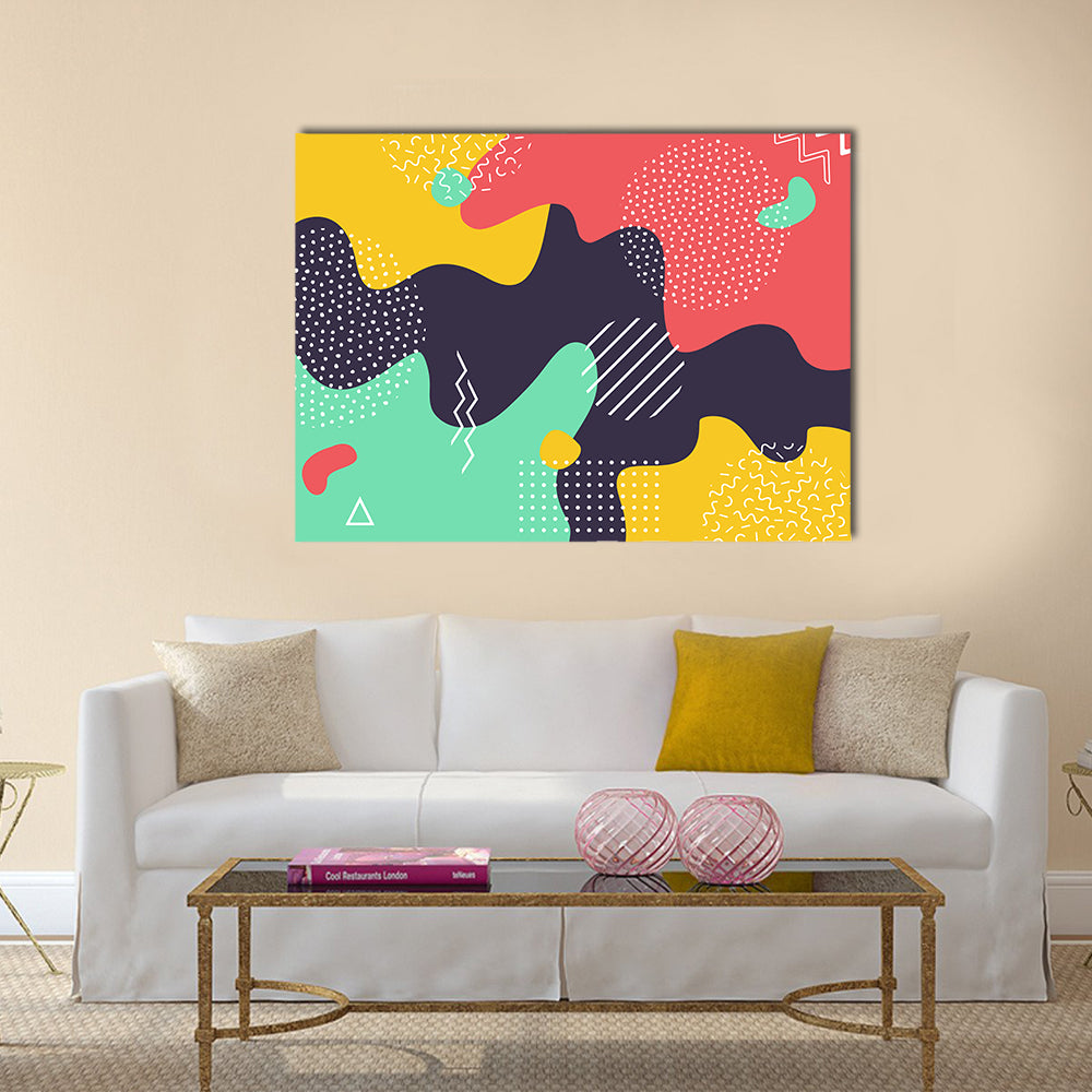Liquid Splashes Pattern Canvas Wall Art