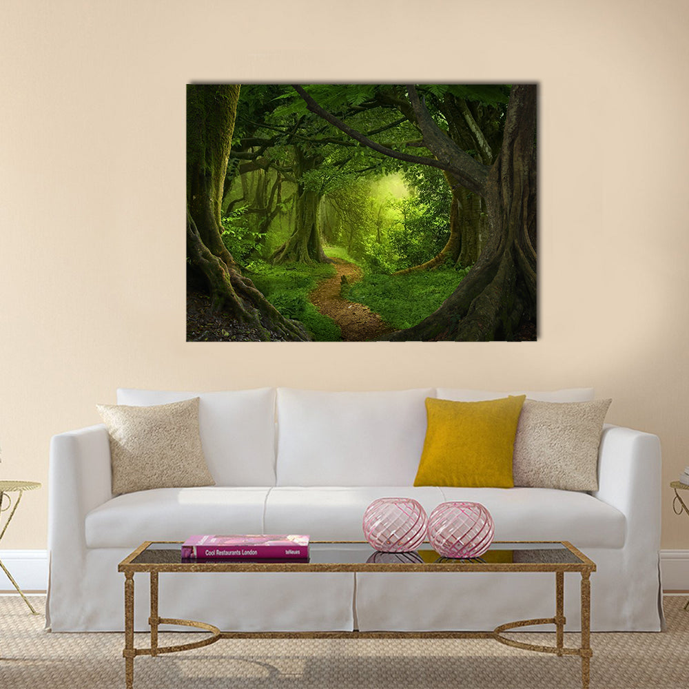 Deep Jungle Path in Southeast Asia Canvas Wall Art