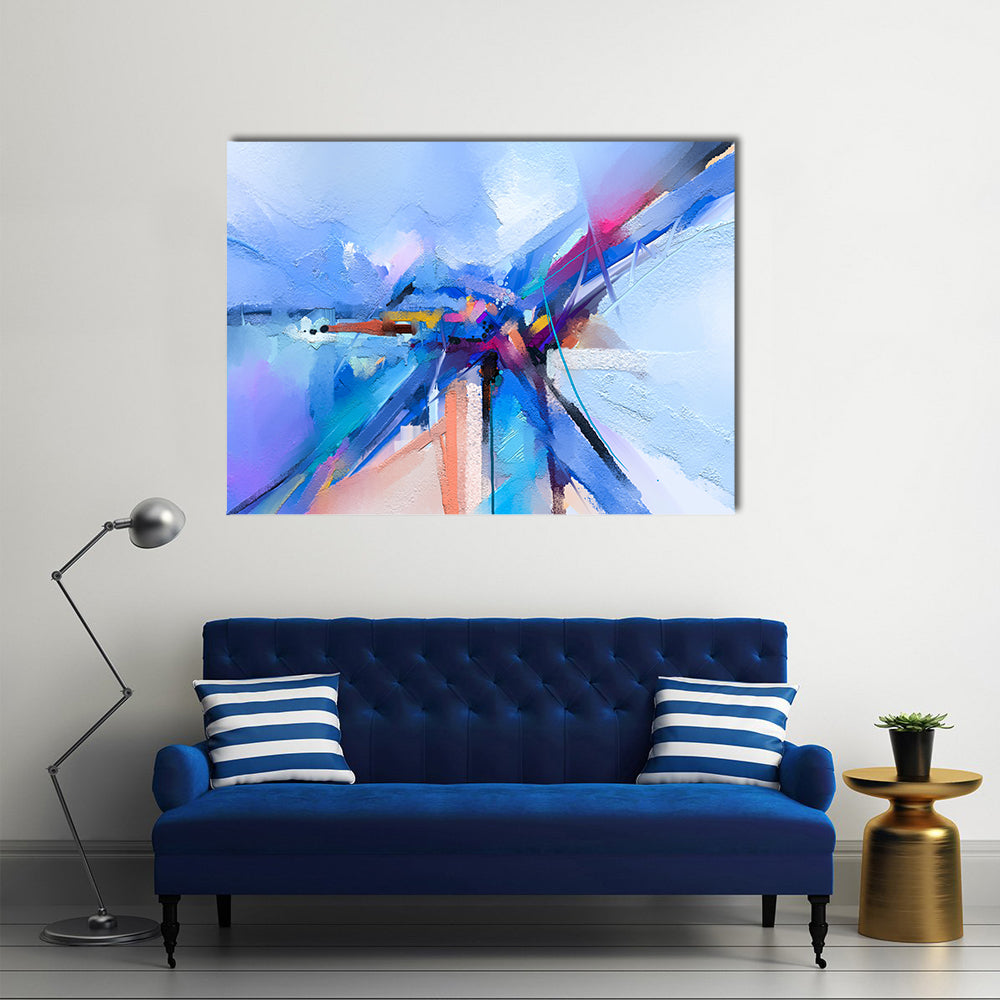 Hand-drawn Brush Stroke Abstract Canvas Wall Art