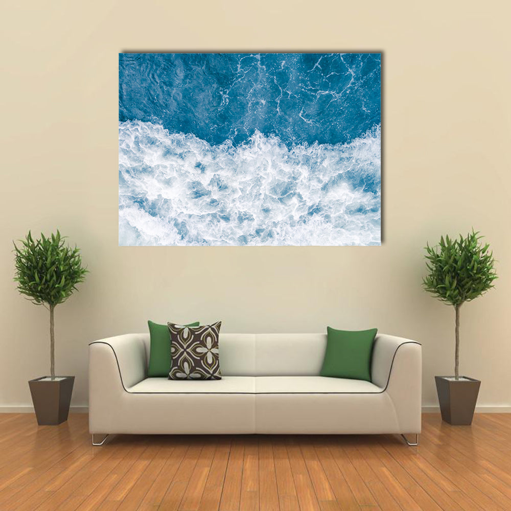 Pale Blue Sea Wave Canvas Wall Art