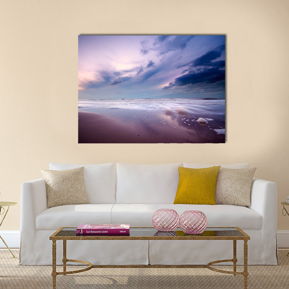 Ocean At Night Canvas Wall Art