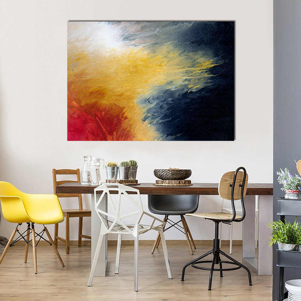 Solar Flare Nebula Abstract Canvas Wall Art