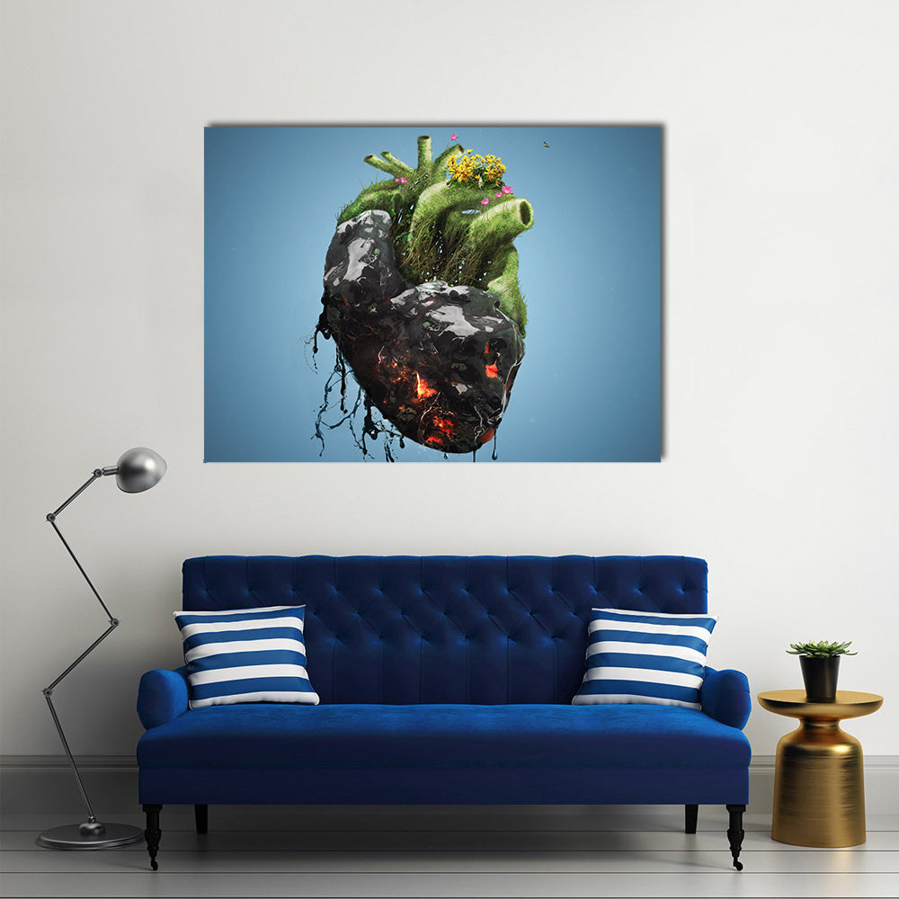 Human Heart Canvas Wall Art