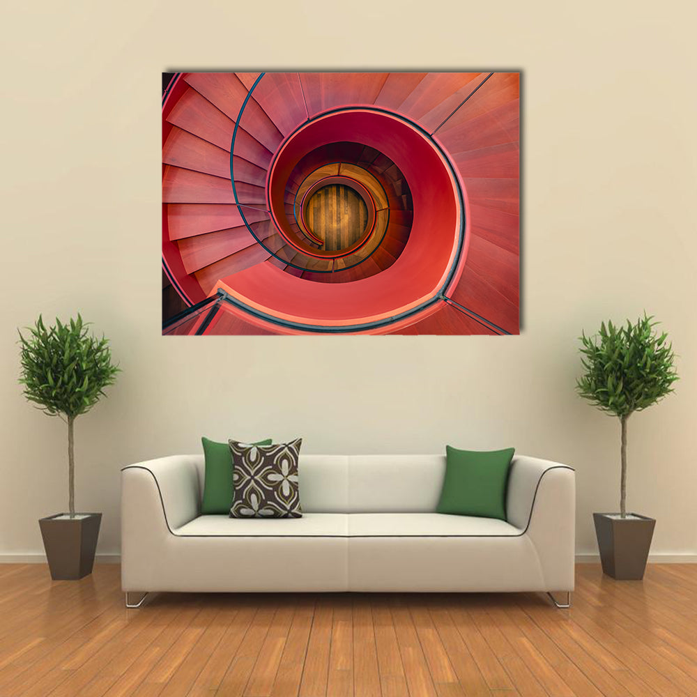 Spiral Staircase Architecture Canvas Wall Art