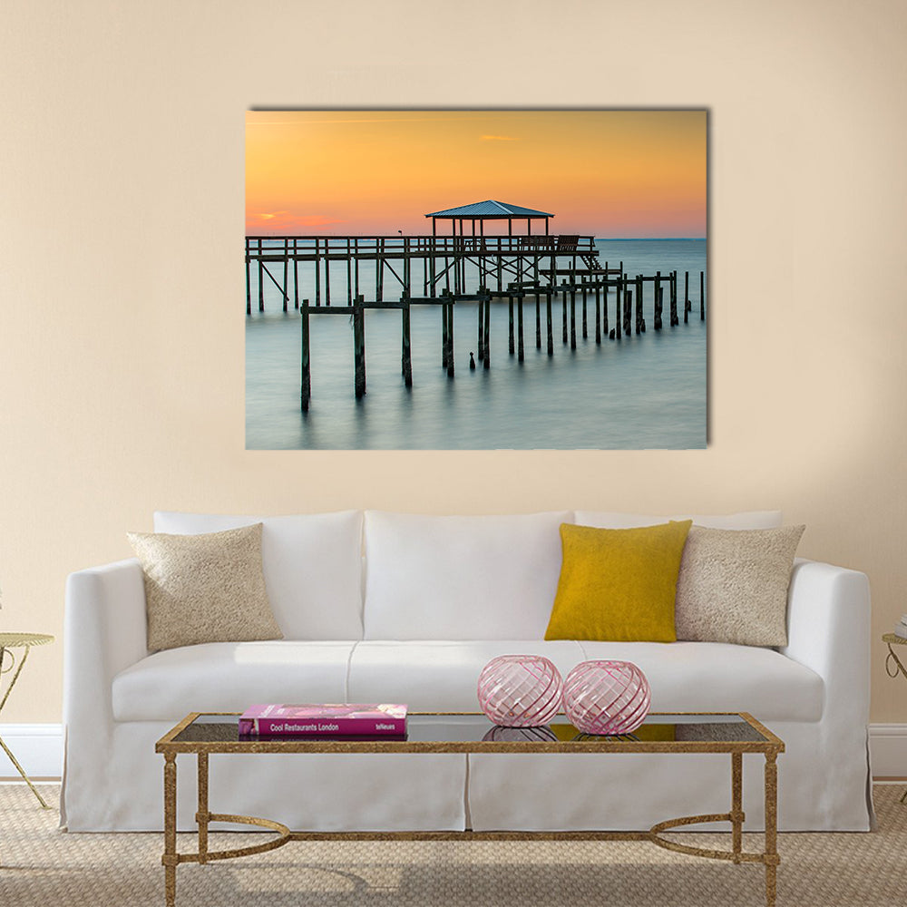 Fairhope Pier at Sunset Canvas Wall Art