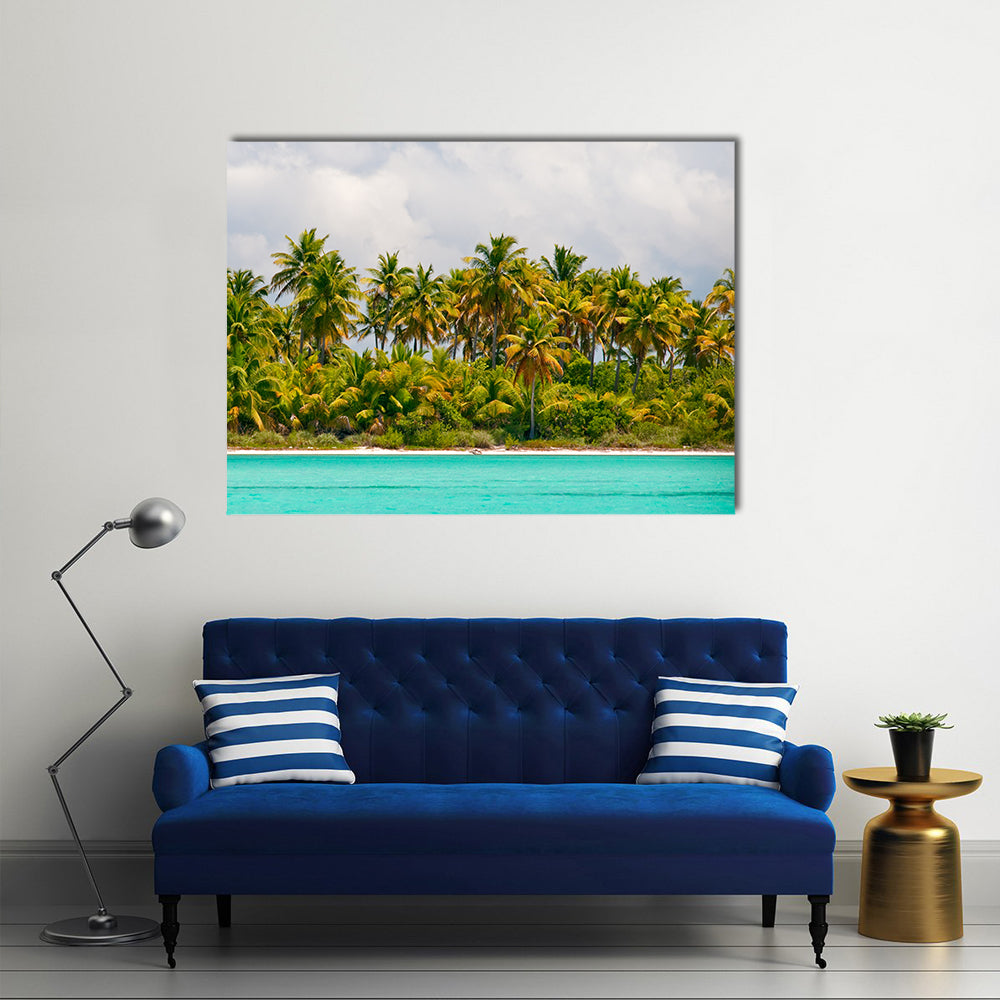 Tropical Palm Trees Island Canvas Wall Art