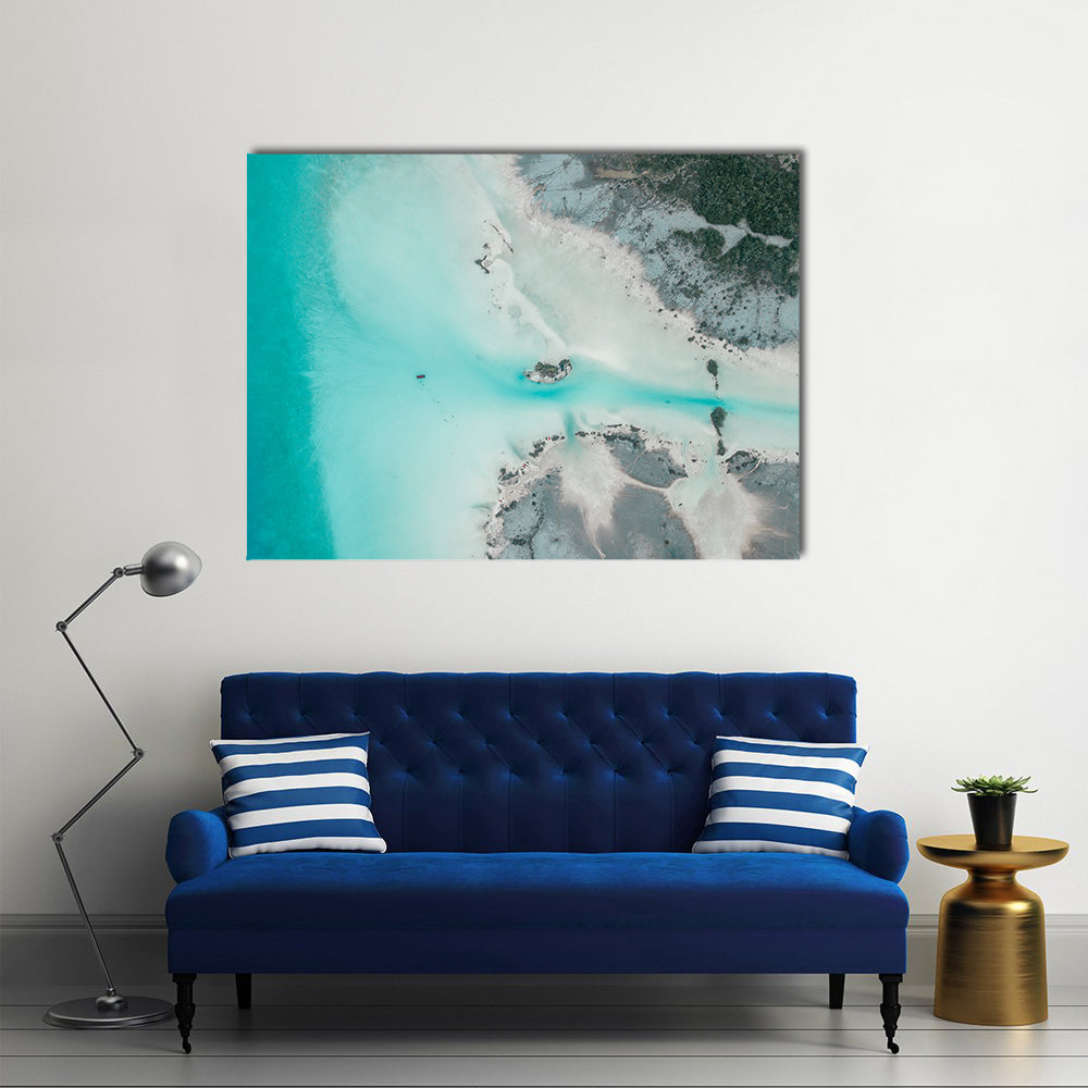 Lagoon Of Seven Colors Lake Bacalar In Mexico Canvas Wall Art