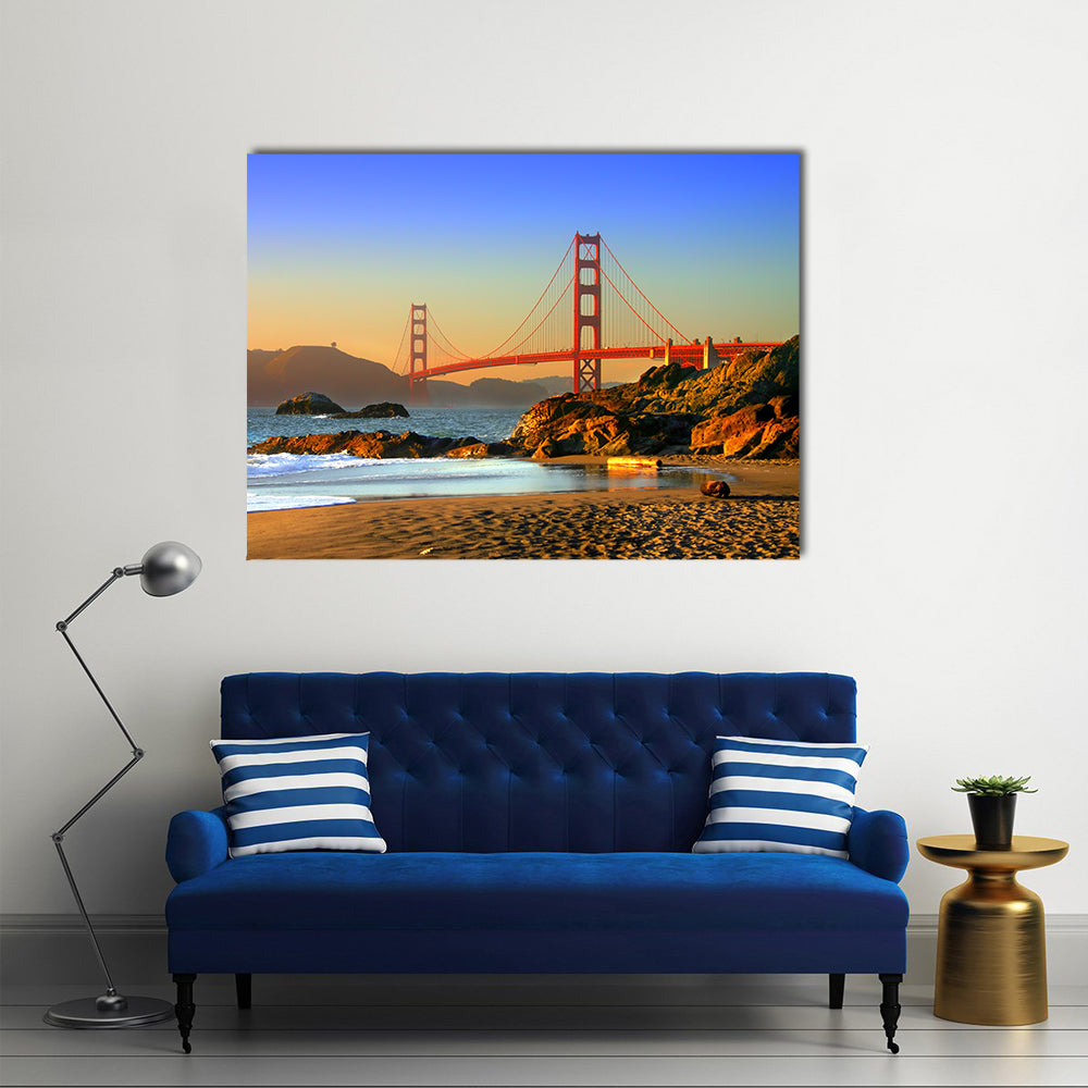 Baker Beach and Golden Gate Bridge Canvas Wall Art