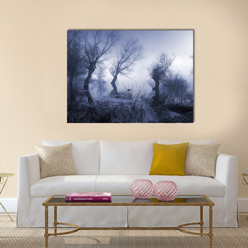 Spooky Dark Forest Canvas Wall Art