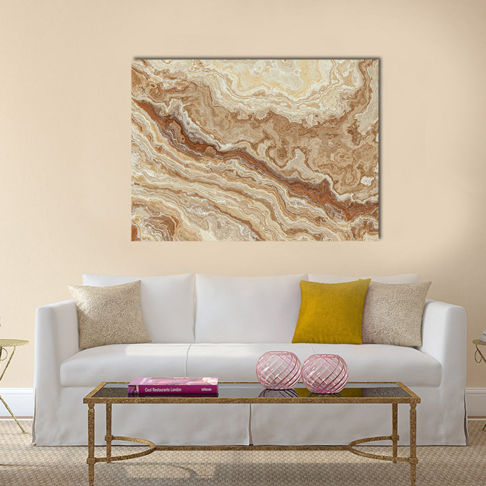 Honey Onyx Tile Pattern Canvas Wall Art