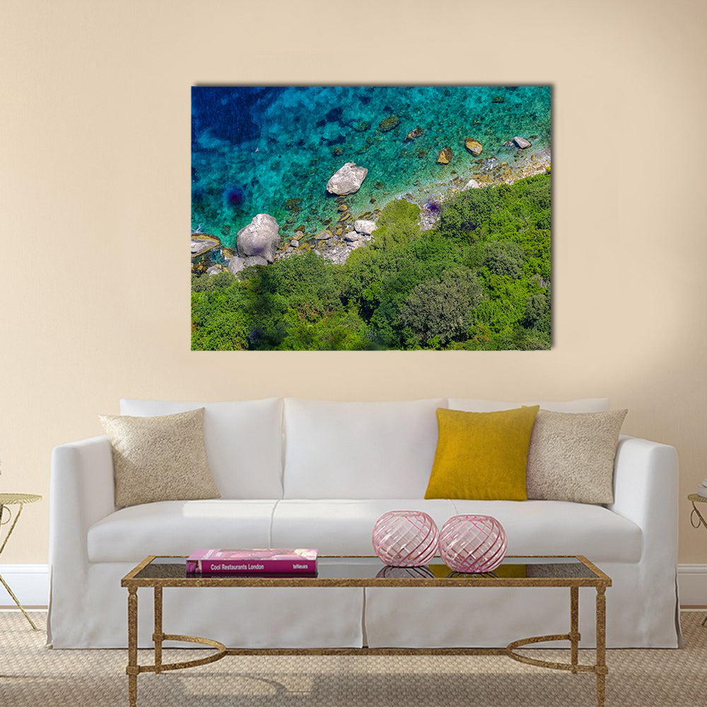 Coast Of Capri Island Canvas Wall Art