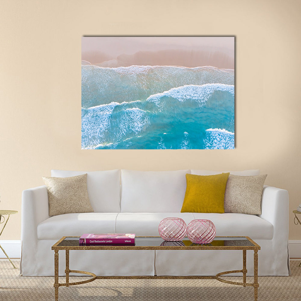 Ocean Beach From Top Canvas Wall Art