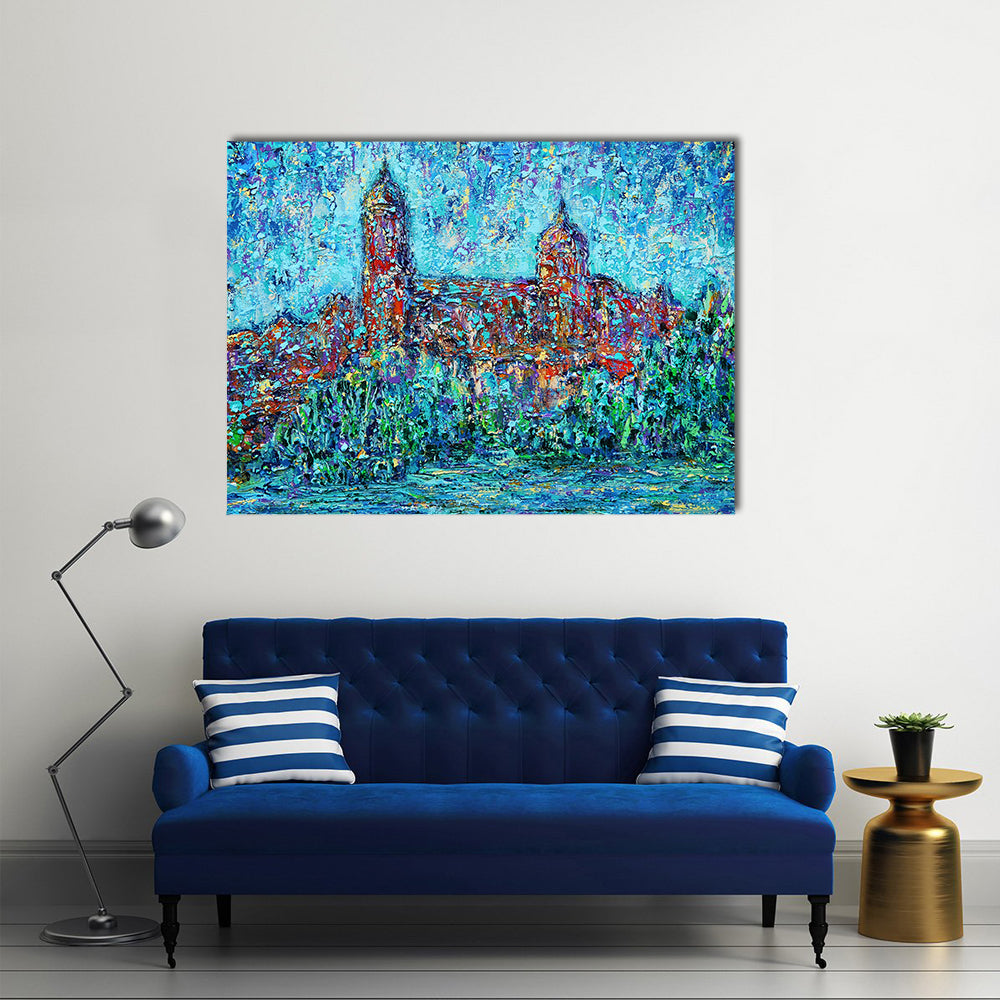 Salamanca Abstract Waterfront Cityscape Canvas Wall Art