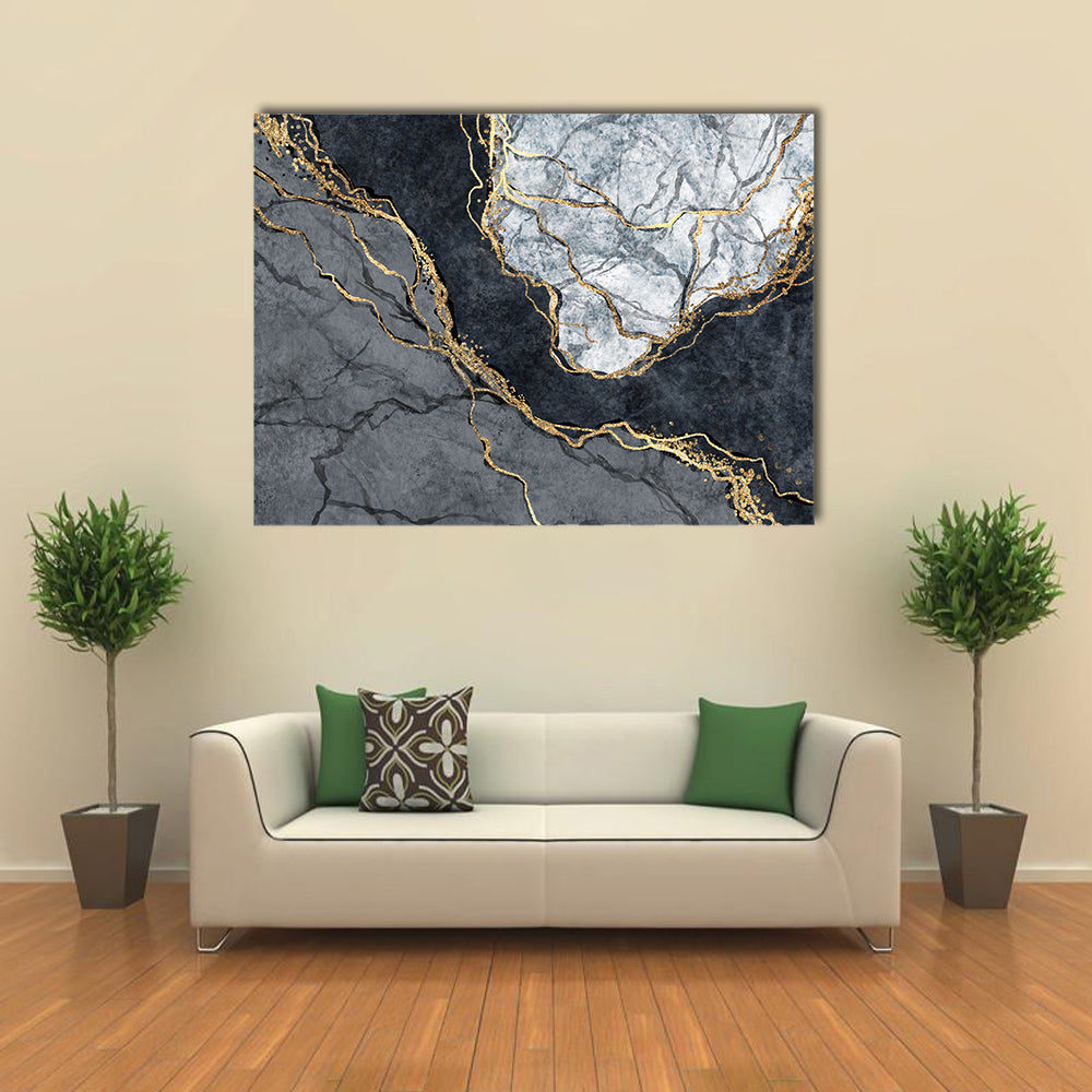 Digital Marbling Illustration Canvas Wall Art