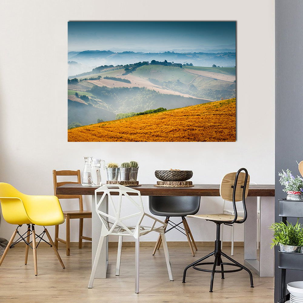 Lovely Italian Countryside In Morning Light Canvas Wall Art